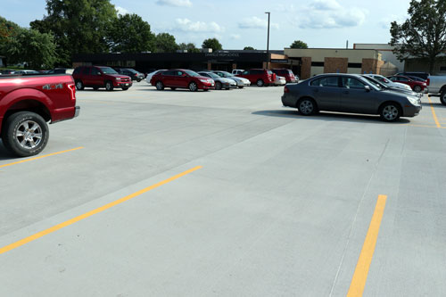Danville Junior Senior High School parking lot, construction management agency project